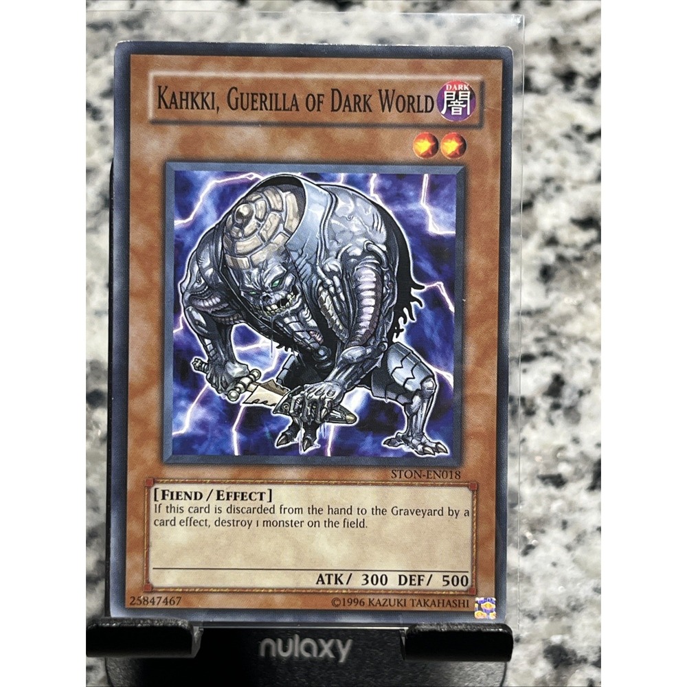 Kahkki, Guerilla of Dark World STON-EN018 Yu-Gi-Oh! 1st Edition – Lightly Played